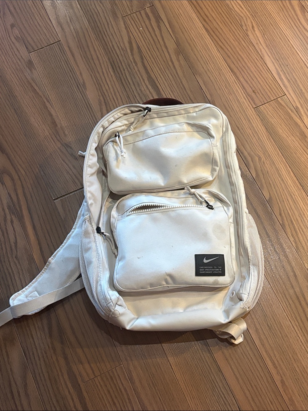 Nike White Men's Compact Front-Pocket Backpack